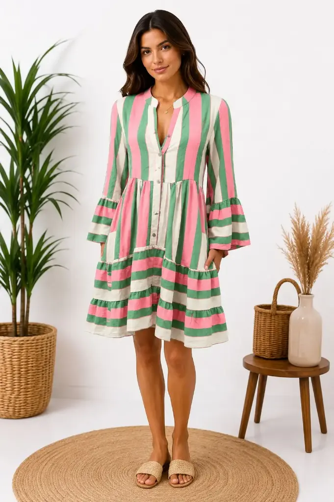 [71817STRIPE] 71817STRIPE (Dusty Pink)