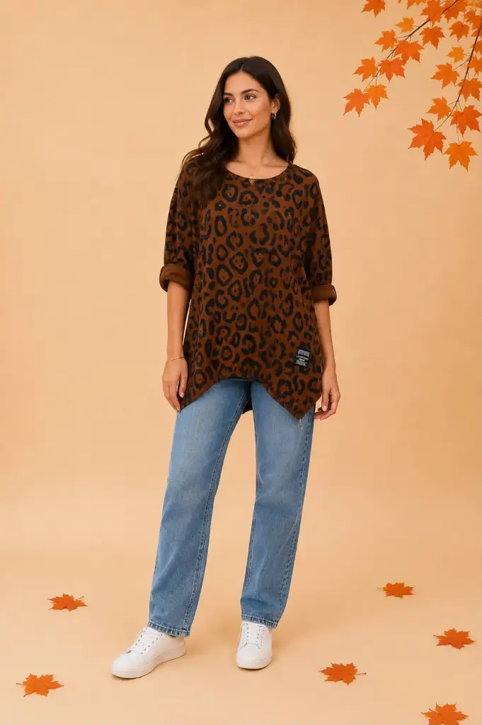[07046LEOPARD] 07046LEOPARD (Rust)