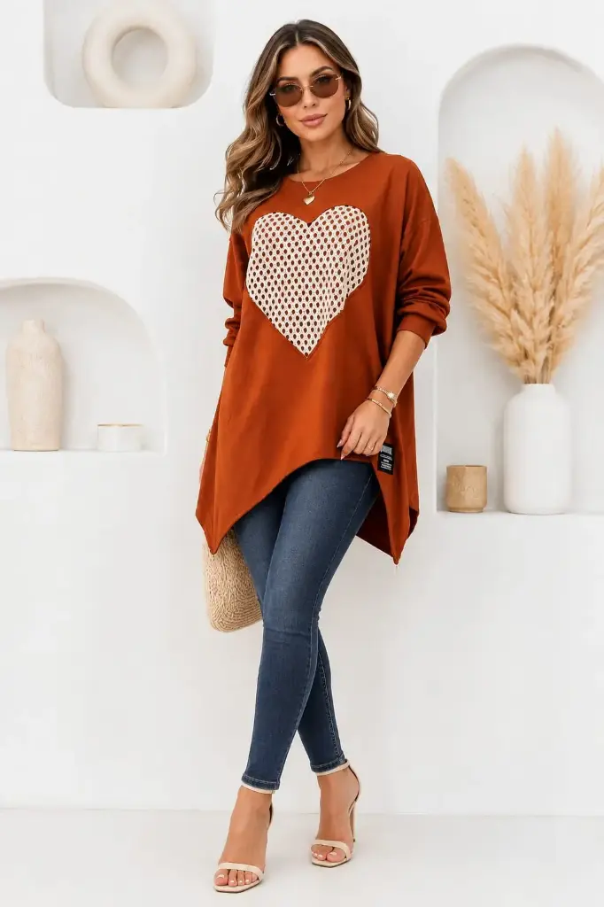 [08708EMBROIDERY HEART] 08708EMBROIDERY HEART (White)