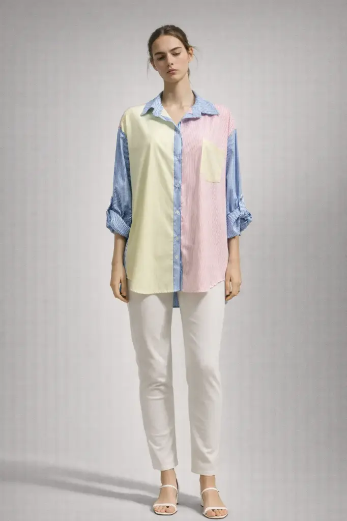 [25209STRIPE] 25209STRIPE (Mint / SkyBlue)