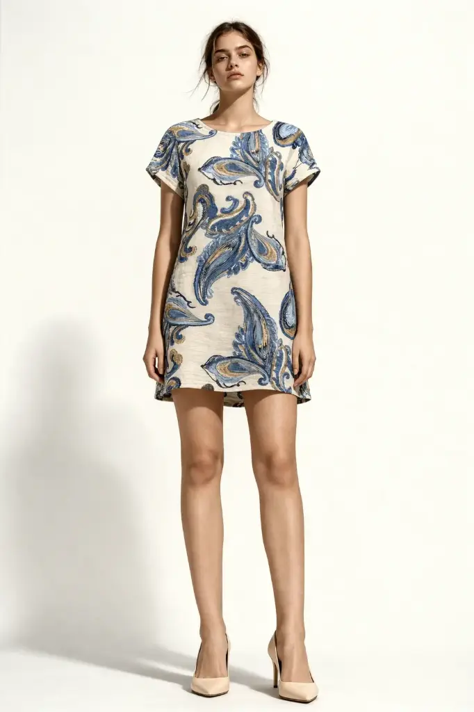 [7159LINEN PRINT] 7159LINEN PRINT (White)